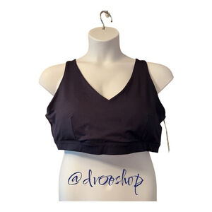 ID Ideology 22X Low Impact Sports Bra - Strappy Back - Indigo Sea Navy Blue NWT